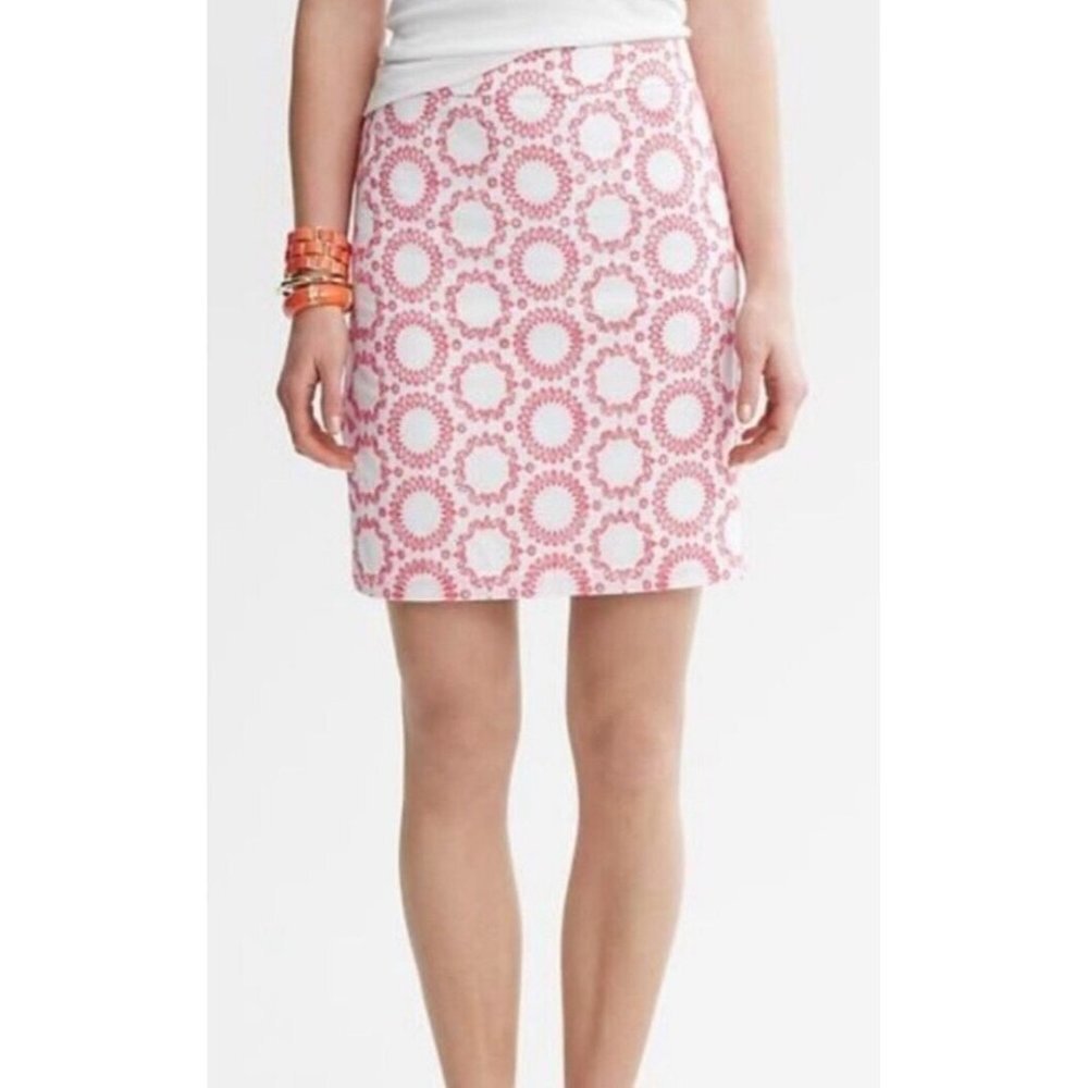 Banana Republic Milly‎ Collection Geometric Pink Embroidered Mini Skirt 4 (28)